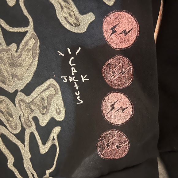 Cactus Jack Fragment Skeleton Graffiti Full zip jacket - Picture 6 of 11